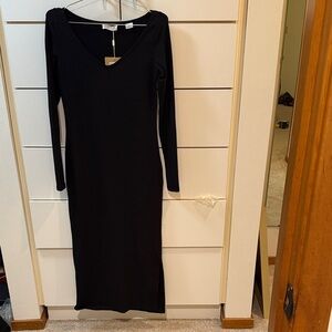Chic Black Long Sleeve Dress